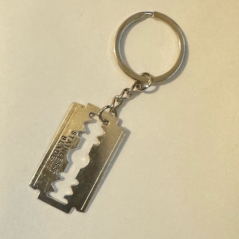 Razor Blade Keychain Barber
